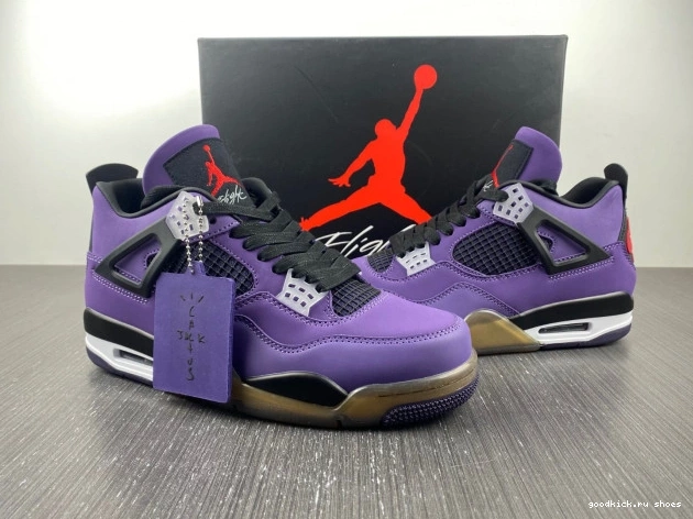 Cheap 4 LN4 and Jordan (Friends Family) Scott 766296 Purple Travis Retro 0817